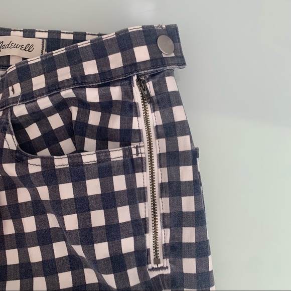 Madewell Gingham 9” High Riser Skinny Skinny Crop Jeans — Size 27 - Picture 4 of 5